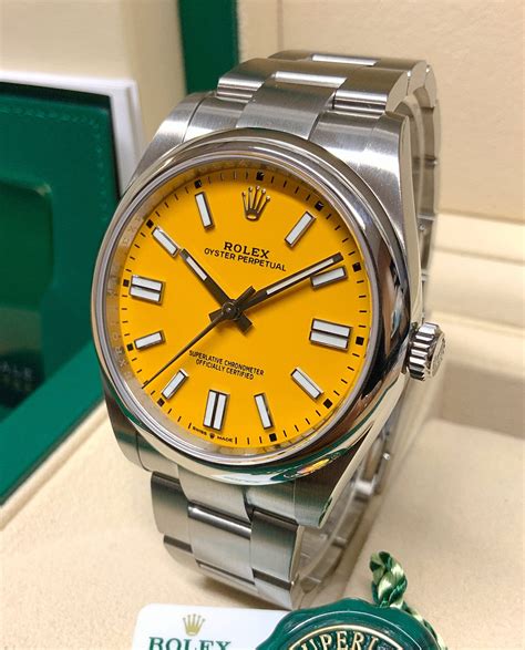 rolex yellow oyster perpetual|Rolex Oyster Perpetual price new.